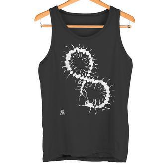 ムカデ ムカデ昆虫 キム・ディアス・ホルム アート インク Centipede Millipede Kim Holm タンクトップ - Kawaiitshirt