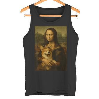 モナ・リサ・コーギー ロイヤル ペット ポートレート 傑作 タンクトップ - Kawaiitshirt