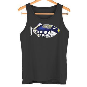 モンガラカワハギ塩水リーフアクアリウム水槽 タンクトップ - Kawaiitshirt