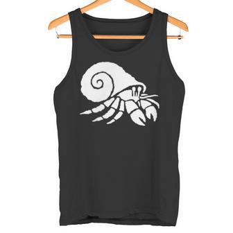 ヤドカリ ミニマリスト 白黒 タンクトップ - Kawaiitshirt