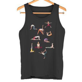 ヨガ ポーズ ヨガ アートワーク ヨギ ヨガ イラスト ヨガ ギフト タンクトップ - Kawaiitshirt