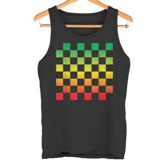 ラスタファリtシャツ ヴィンテージ ラスタレゲエ ジャマイカ 市松模様 タンクトップ - Kawaiitshirt