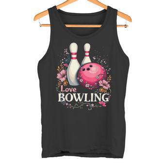 ラブボウリングピンクボール タンクトップ - Kawaiitshirt
