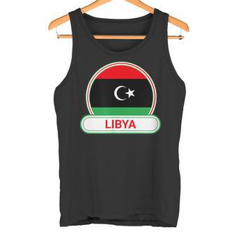 リビア国バッジ リビア国旗 タンクトップ - Kawaiitshirt