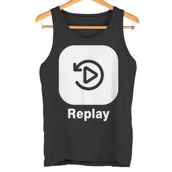 リプレイボタン タンクトップ - Kawaiitshirt