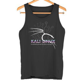 レトロ バックトラック Kali Linux デザイン ドラゴンとタグライン 長袖tシャツ タンクトップ - Kawaiitshirt