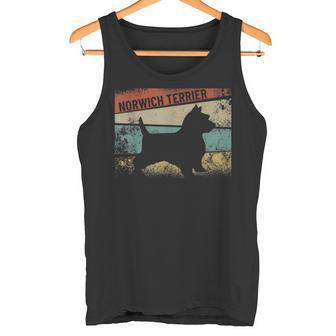 レトロノーリッチテリア ドッグブリードシルエット ノーリッチテリア タンクトップ - Kawaiitshirt