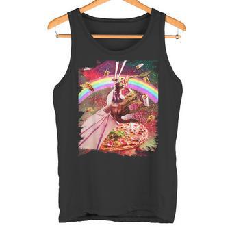 レーザーアイズ 宇宙 猫 ライディング ドラゴン タンクトップ - Kawaiitshirt