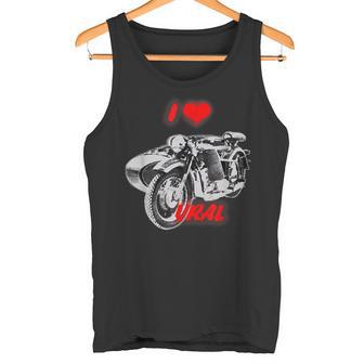 ロシアのレトロなオートバイ愛好家のためのi Love Ural タンクトップ - Kawaiitshirt