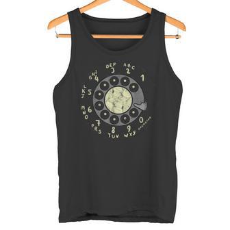 ロータリーダイヤルヴィンテージ古い電話番号 タンクトップ - Kawaiitshirt