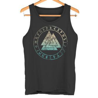 ヴァルクナット オーディンシンボル ケルトノット 北欧バイキング ルーン文字 タンクトップ - Kawaiitshirt