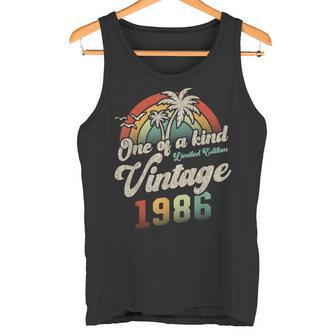 ヴィンテージ1986バースデー40年パームツリー タンクトップ - Kawaiitshirt