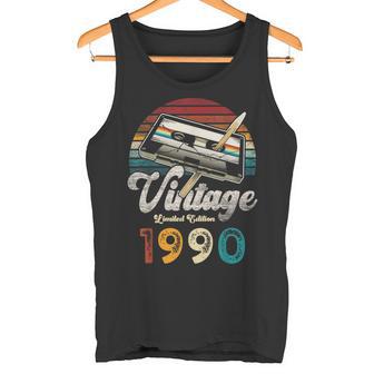 ヴィンテージ1990バースデー36年カセットペンシル タンクトップ - Kawaiitshirt