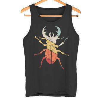 ヴィンテージレトロ カブトムシと昆虫昆虫学者ギフト カブトムシ タンクトップ - Kawaiitshirt