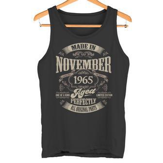 ヴィンテージ還暦祝い 1965年11月生まれ 60歳 長袖tシャツ タンクトップ - Kawaiitshirt