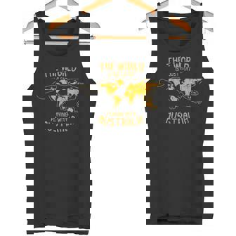 世界はオーストラリア オーストラリアで遊ぶ猫 タンクトップ - Kawaiitshirt