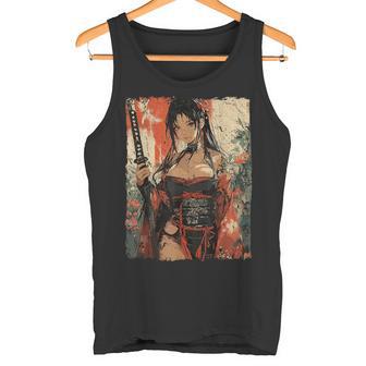 侍戦士 ワイフガール 日本の浮世絵 漫画 サムライ タンクトップ - Kawaiitshirt