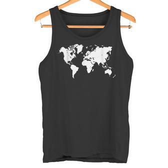 地理世界地図 タンクトップ - Kawaiitshirt