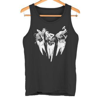 悪魔の歯痛 歯医者 クラシックイラスト タンクトップ - Kawaiitshirt