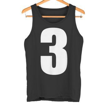 数字 3 数字 無地 白 数字 タンクトップ - Kawaiitshirt