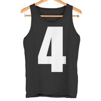 数字 四 数字 4 プレーン 白 数字 タンクトップ - Kawaiitshirt