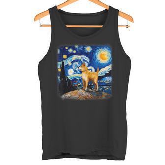 星月夜の犬 ゴッホ 柴犬 タンクトップ - Kawaiitshirt