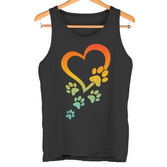 犬の肉球 ハート ベビードッグ 犬の肉球 ハート 犬の肉球 タンクトップ - Kawaiitshirt