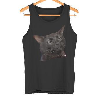 猫 黒 ミーム 解離 面白い インターネット ギフト タンクトップ - Kawaiitshirt