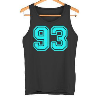 番号 93 シアン スポーツ番号 タンクトップ - Kawaiitshirt