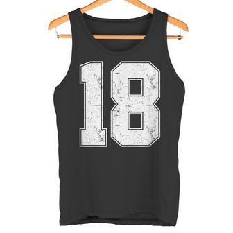 番号18シャツ、番号付き ヴィンテージ 18歳の誕生日 タンクトップ - Kawaiitshirt