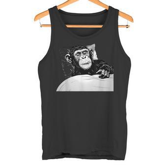 眠る猿 眠っている動物 眠る猿 昼寝 お昼 タンクトップ - Kawaiitshirt