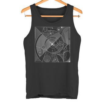 神聖な幾何学、フィボナッチ数列スパイラル、幾何学、数学 タンクトップ - Kawaiitshirt