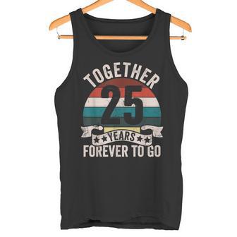 結婚25周年記念 Together 25 Years Forever To Go タンクトップ - Kawaiitshirt