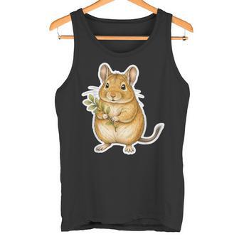 緑の枝を持つデグー タンクトップ - Kawaiitshirt