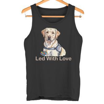 自閉症啓発サポート犬ラブラドールのニューロダイバーシティ 長袖tシャツ タンクトップ - Kawaiitshirt