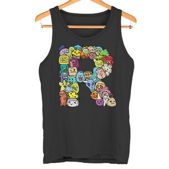 英文字 R アルファベット R 名前 イニシャル モノグラム シャツ タンクトップ - Kawaiitshirt