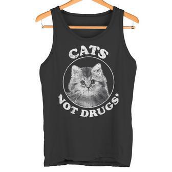 薬物ではなく猫 タンクトップ - Kawaiitshirt