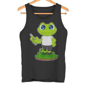 蛙 美容師 はさみ タンクトップ - Kawaiitshirt