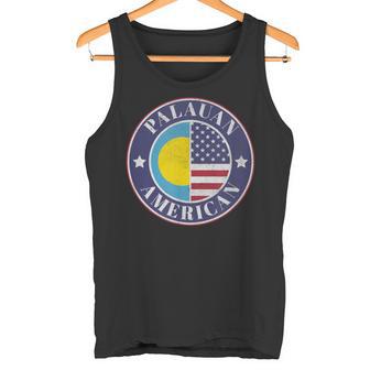 誇り高きパラオ・アメリカン・バッジ パラオ国旗 タンクトップ - Kawaiitshirt