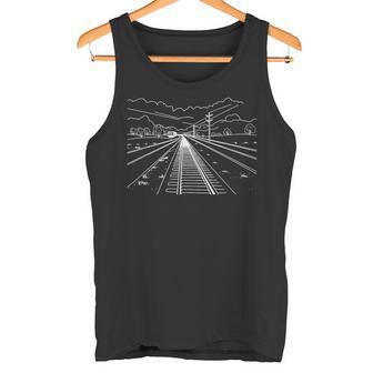 鉄道路線アート 鉄道マニア タンクトップ - Kawaiitshirt