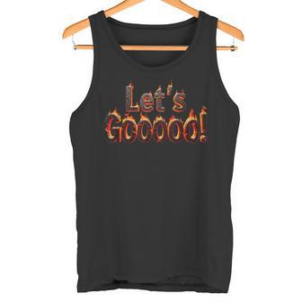 面白い3dテキスト 面白い Let's Go 引用句 人々 Lets Go タンクトップ - Kawaiitshirt