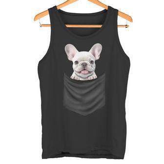 面白いtシャツ フレンチブルドッグ イヌ ポケット わんこ メンズ グッズ おもしろ 面白い 服 ネタ タンクトップ - Kawaiitshirt
