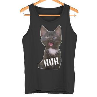 面白いクロスアイドキャットミームハァーファニーキャット タンクトップ - Kawaiitshirt