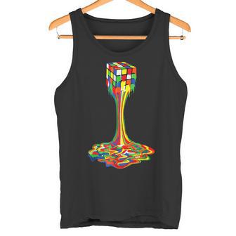 面白い溶けるルービックルービックスルービックスプレイヤーキューブ愛好家。 タンクトップ - Kawaiitshirt