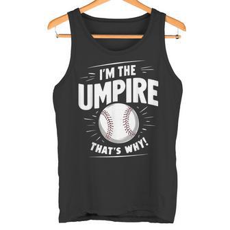 面白い野球審判シャツ メンズ I Am The Umpire タンクトップ - Kawaiitshirt