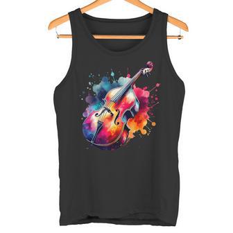 鮮やかなコントラバス アートワーク タンクトップ - Kawaiitshirt