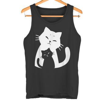 黒猫と白猫 タンクトップ - Kawaiitshirt