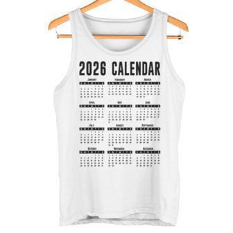 2026年カレンダーシャツメンズレディースキッズ26カレンダー2026 タンクトップ - Kawaiitshirt