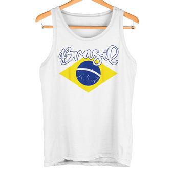 Brazilian Flag Colors National Brazil Brasil タンクトップ - Kawaiitshirt