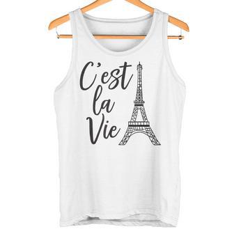 C'est Laie シャツ フレンチギフト パリ フランス エッフェル柄 タンクトップ - Kawaiitshirt
